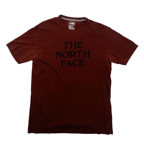 The North Face Tee Men M Medium Garnet Classic Fit Cotton Short Sleeve Crew Neck - Picture 1 of 8